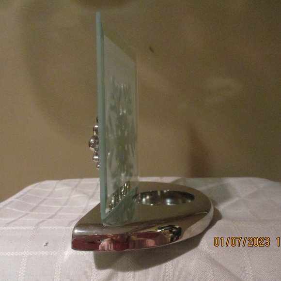 KIRKLAND TEALIGHT CANDLE HOLDER VERY PRETTY METALLIC SNOWFLAKE NEW - Picture 4 of 6